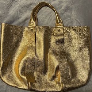 Gold Clare V Tropzienne tote. NWOT